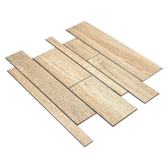 Selbstklebemosaik SAM 4GV57WGS - 30 x 30 cm, Metall, Grau - Ansicht von oben