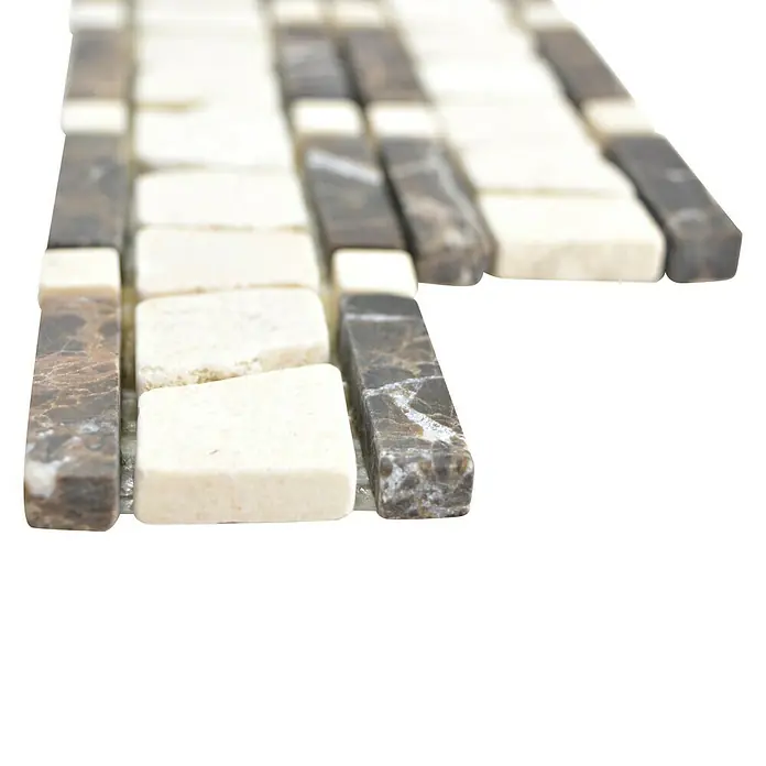 Fliesenbordüre Ladder BO LA DEC11 - 30 x 5 cm, Beige/Braun, Matt