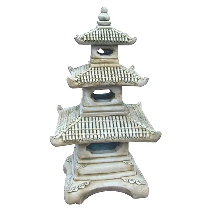 Figura decorativa Pagoda triple - Piedra artificial