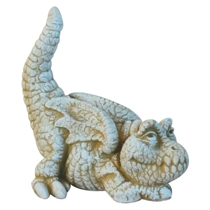 Figura decorativa Dragón cazador - Piedra artificial