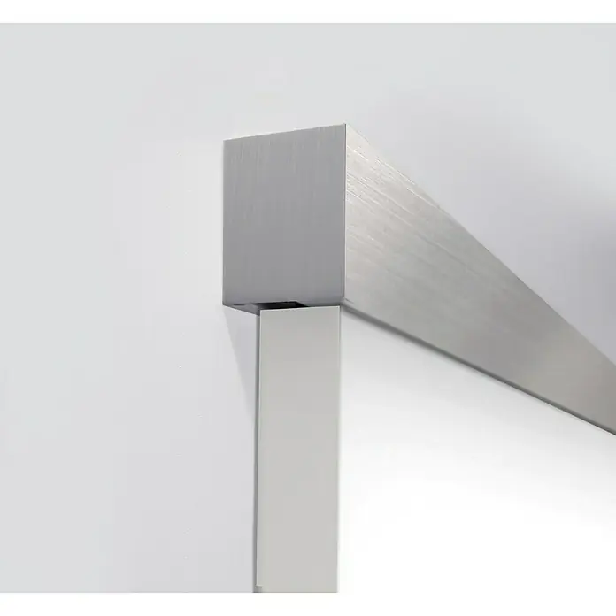 Diamond Doors Holzschiebetür-Beschlag Linea 40 Premium - Edelstahloptik, Art Beschlag: Geschlossen, 190 cm - Linke Seitenansicht
