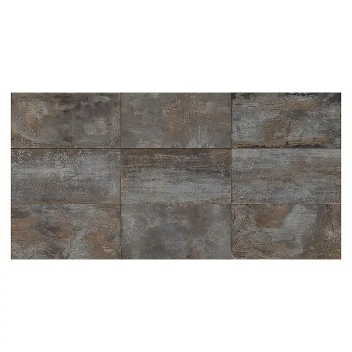 Porculanska pločica Flatiron - 60 x 120 cm, Crne boje, Mat - Pogled sprijeda
