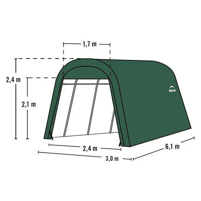 ShelterLogic Folien-Garage - 610 x 300 cm