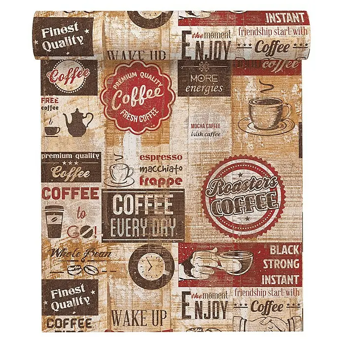 AS Creation Il Decoro Papiertapete - Beige/Rot, Motiv, 10,05 x 0,53 m - Vorderansicht