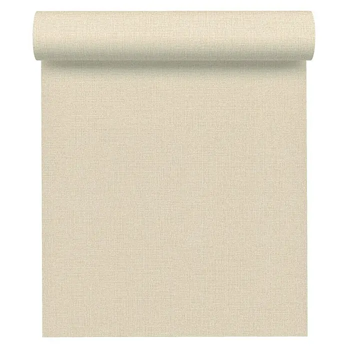 AS Creation Character Vliestapete - Hellbeige, Uni, 10,05 x 0,53 m - Vorderansicht