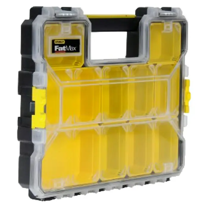 Stanley FatMax Maletín para piezas pequeñas 1-97-517 - Número de compartimentos: 12, Plano - Vista de perfil izquierdo