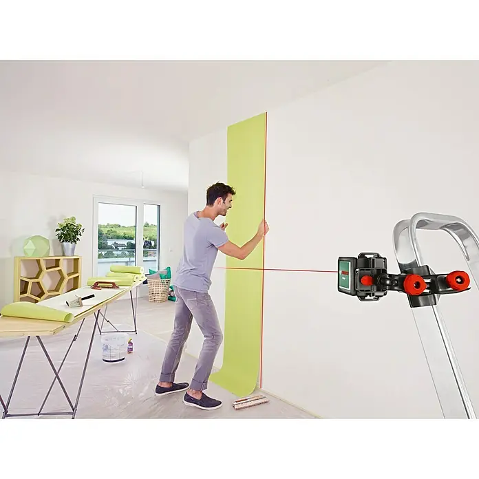 Bosch Kreuzlinienlaser Quigo - Max. Arbeitsbereich: 10 m, Winkel Laserlinien: 90 °