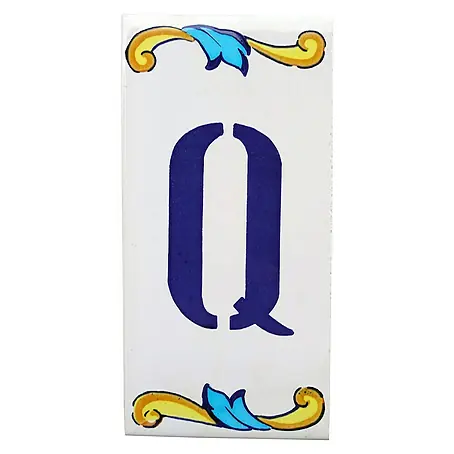 Azulejo de gres Letra Q