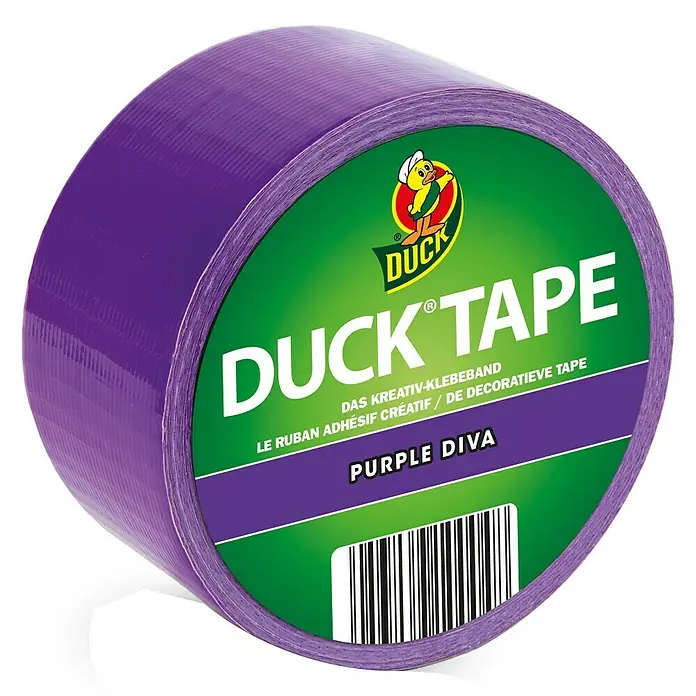Duck Tape Kreativklebeband - Purple Diva, 9,1 m x 48 mm - Linke Seitenansicht