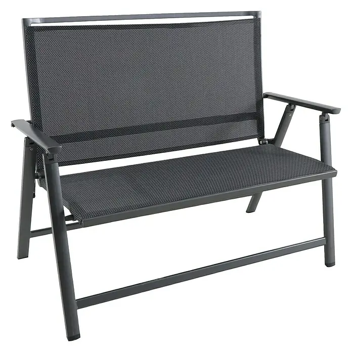 Sunfun Maja Gartenbank - B x T x H: 119 x 67 x 96 cm, Anthrazit, Klappbar