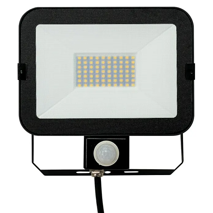 Alverlamp Proyector LED con sensor LQSEN - 30 W, Negro, Color de luz: Blanco neutro, IP65