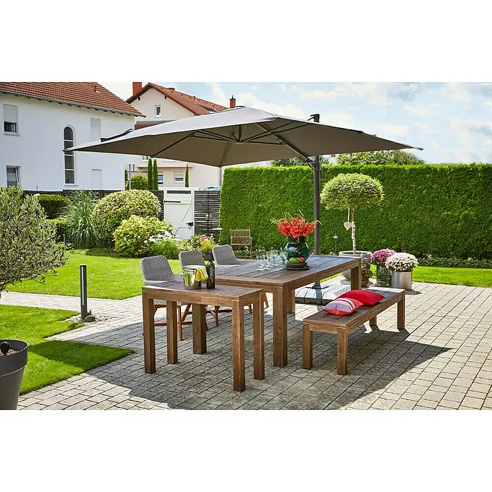 Sunfun Ampelschirm Capri - Anthrazit, 300 x 350 cm