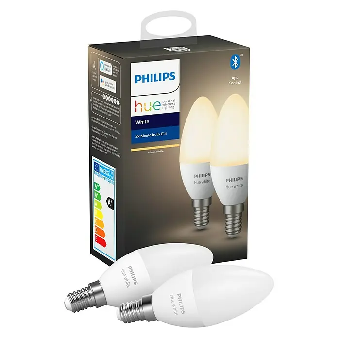 Philips Hue LED žarulja - E14, 5,5 W, Topla bijela, Može se prigušiti, 2 kom - Pogled s desne strane