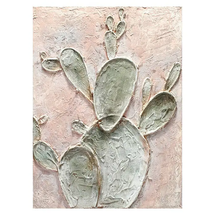 Cuadro pintado a mano Cactus vintage - Naturaleza, An x Al: 90 x 120 cm