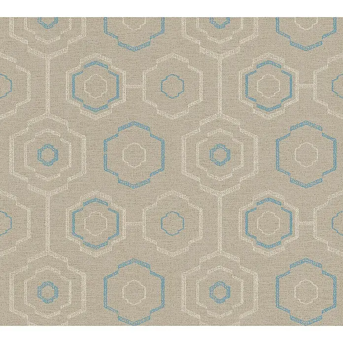 AS Creation Ethnic Origin Vliestapete Retrografik - Pastellbraun, Grafisch, 10,05 x 0,53 m - Detailaufnahme
