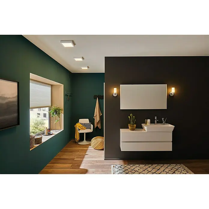 Paulmann LED stropna svjetiljka - 15,6 W, D x Š x V: 22,5 x 22,5 x 3,8 cm, Bijele boje, Topla bijela - Živopisni prikaz