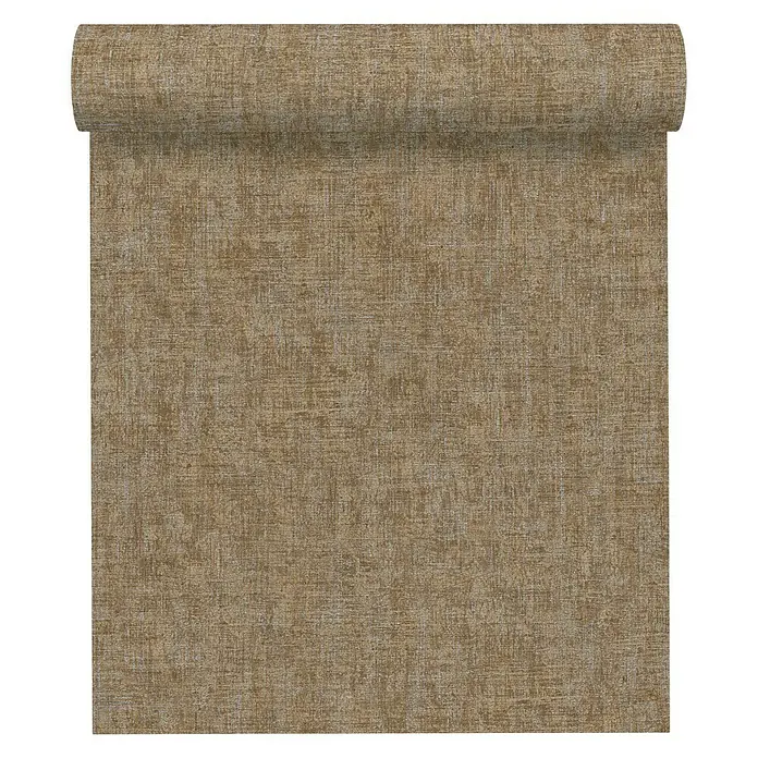 AS Creation Greenery Vliestapete Borneo - Braun, Uni, 10,05 x 0,53 m - Vorderansicht