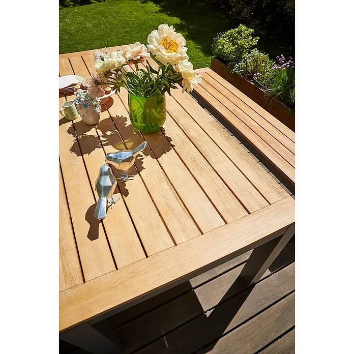 Sunfun Vrtni stol Lynn - D x Š: 220 x 100 cm, Akacija, Tikovina smeđe boje, Antracit