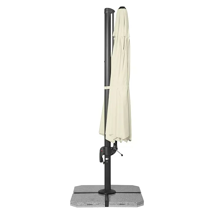 Derby Ravenna Pendelschirm Ravenna - Natur, Durchmesser: 392 cm - Vorderansicht