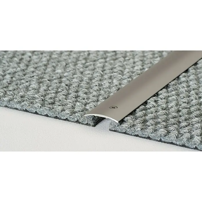 LOGOCLIC Übergangsprofil 130 - Edelstahl matt, 1 m x 30 mm x 3,9 mm, Montageart: Schrauben - Detailaufnahme
