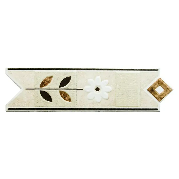 Cenefa Flor - 25 x 8 cm, Beige