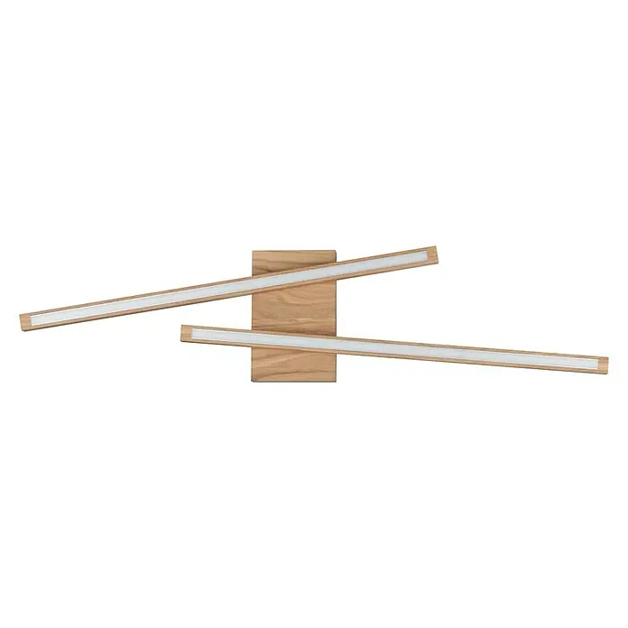 Spotlight LED-Deckenleuchte Linus - 18 W, L x B x H: 19,5 x 87,5 x 6,5 cm, Eiche, Warmweiß - Vorderansicht