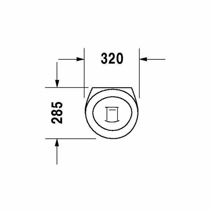 Duravit Starck 1 Urinal - Geeignet für: Montage ohne Deckel, Unbeschichtet, Zulauf: Hinten, Absaugspülung, Farbe: Weiß, Ohne Zielobjekt - Vorderansicht