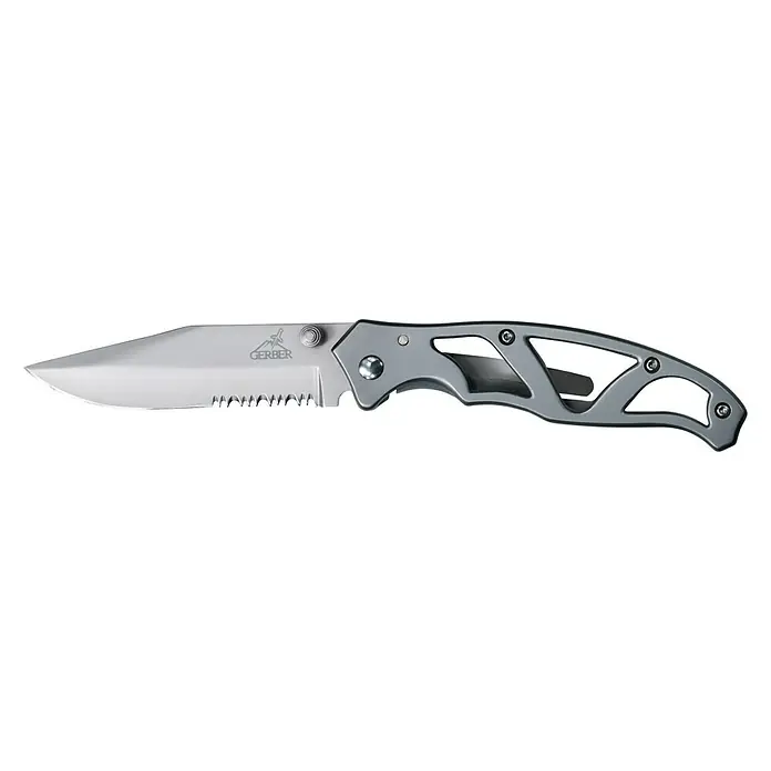 Gerber Cuchillo multiusos Paraframe - Longitud de la hoja: 7,6 cm, Cuchilla bloqueable - Vista frontal