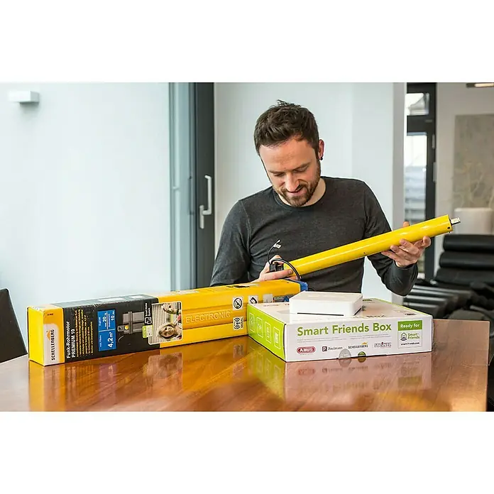 Schellenberg Funk-Rohrmotor Maxi Premium 10 - Max. Rollladenfläche: 4,2 m² bei Kunststoffrollläden, Einbaulänge: 535 mm, Zugkraft: 20 kg