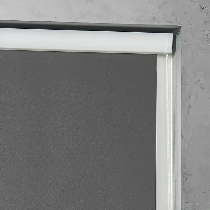 Rollo mit Kassette - B x H: 40 x 175 cm, Grau - Vorderansicht
