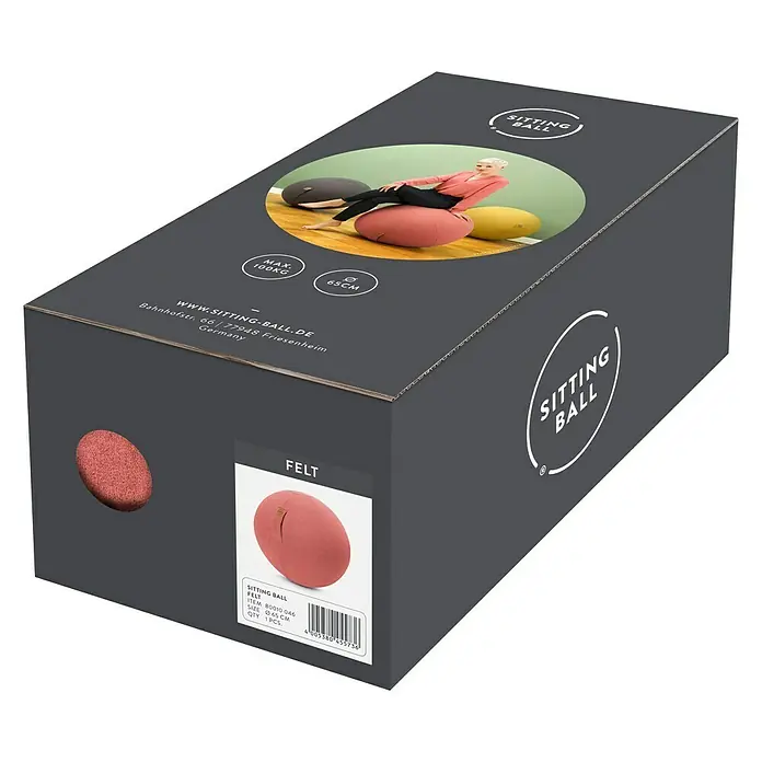 Sitting Ball Gymnastikball Felt - Lachs, Durchmesser: 65 cm, Material Bezug: 100 % Polyester - Detailaufnahme