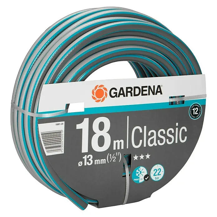Gardena Classic Schlauch - Länge: 18 m, Schlauchdurchmesser: 13 mm (½″) - Vorderansicht