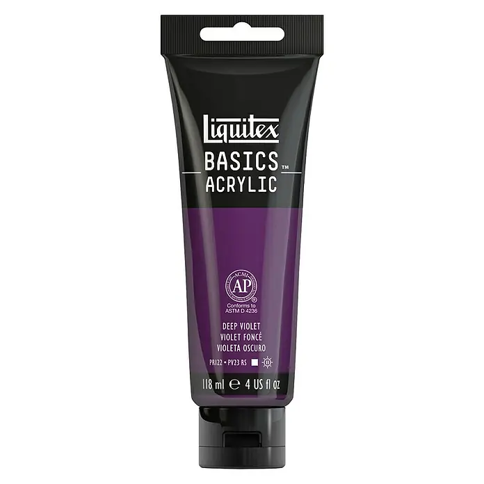 Liquitex Basics Akrilna boja - Boja: Ljubičasta tamna, 118 ml, Tuba - Pogled sprijeda