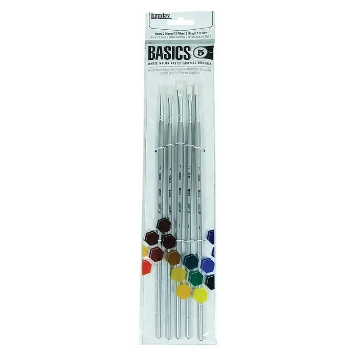 Liquitex Basics Künstlerpinsel-Set Long 5 - 5 -tlg. - Vorderansicht
