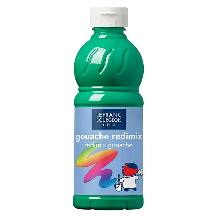 Lefranc & Bourgeois Gvaš - Fluorescentno zelena, 500 ml, Boca - Pogled sprijeda