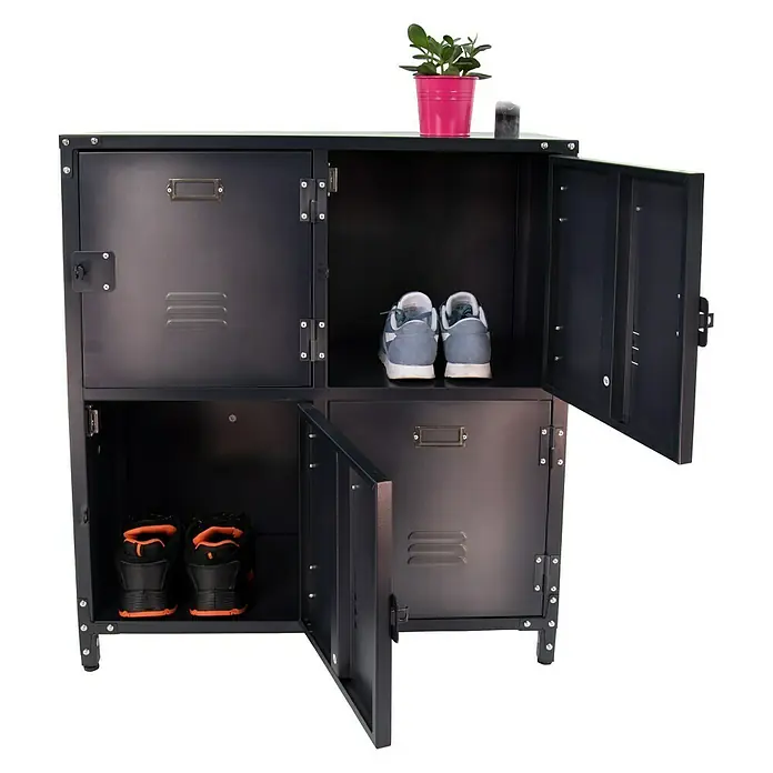 Metallschrank Vintage Industrial Style - 35 x 75 x 82,5 cm, Anzahl Türen: 4 Stk., Anzahl Fächer: 4 Stk. - Anwendungsbeispiel