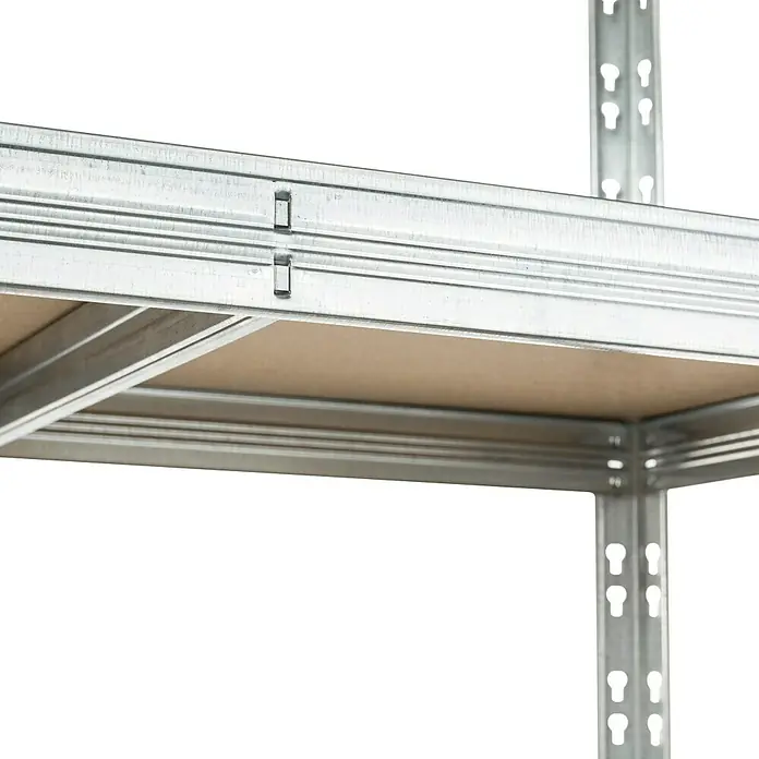 Metall-Schwerlastregal - L x B x H: 50 x 100 x 200 cm, 300 kg/Boden, Anzahl Böden: 5 Stk., Grau