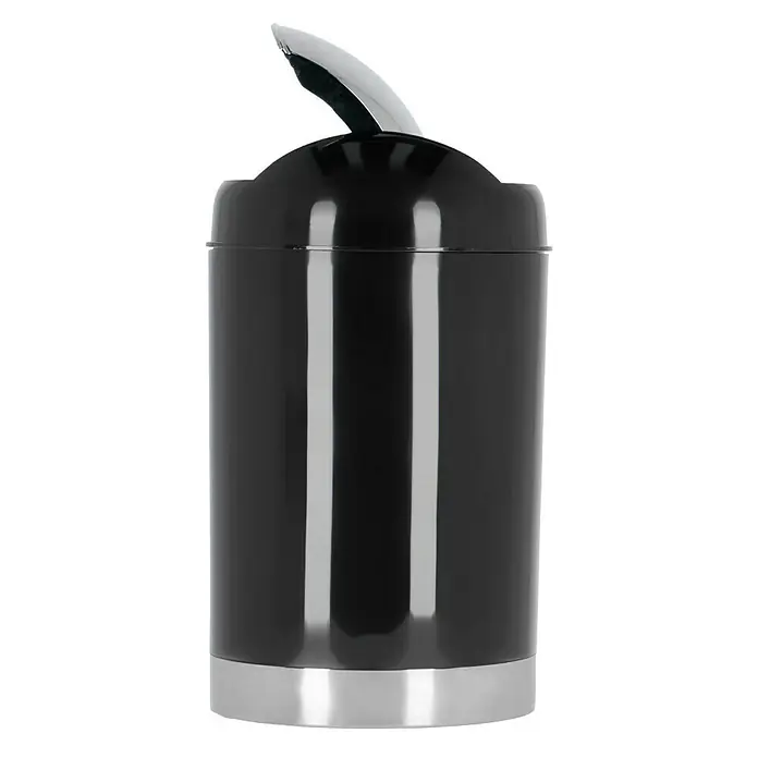 Venus Milano Kanta za otpad - 5 l, Crne boje, Okrugli oblik, Plastika
