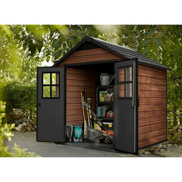Keter Caseta para jardín Newton 757 - 228 cm, 223,5 cm, Plástico
