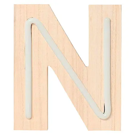 Letra LED neón de madera