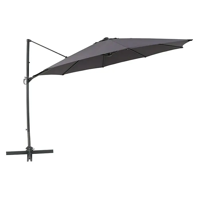 Sunfun Ampelschirm Florenz - Anthrazit, Durchmesser: 350 cm