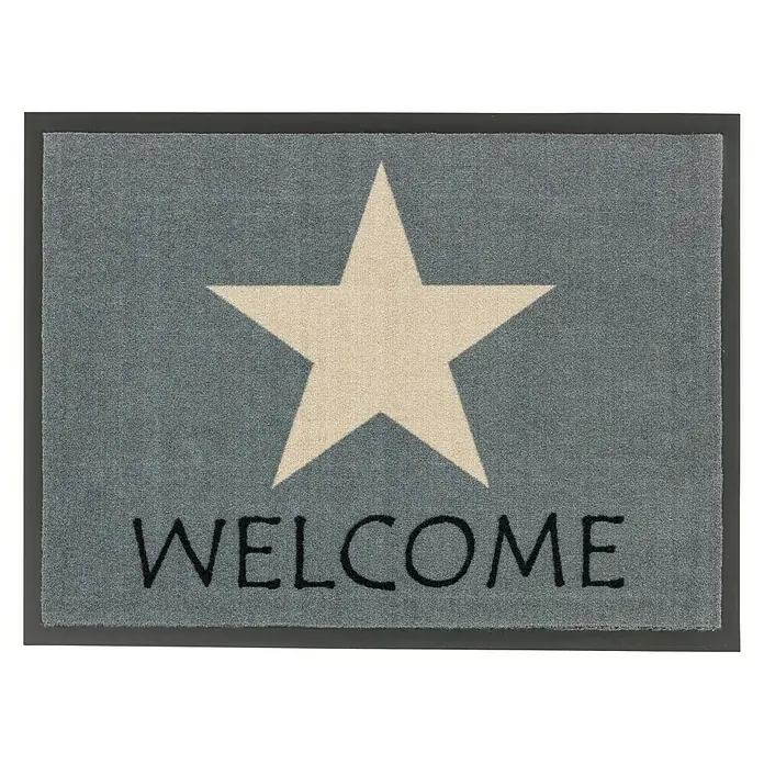 Astra Homelike Sauberlaufmatte Welcome - Grau, 50 x 70 cm, 100 % Polyamid - Ansicht von oben