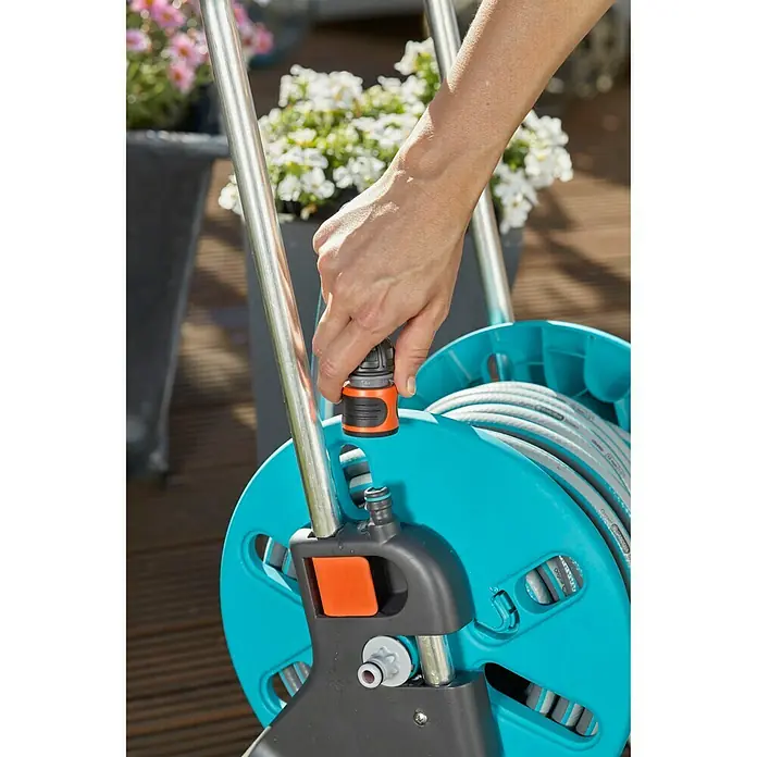 Gardena Schlauchwagen-Set AquaRoll S - Schlauchlänge: 20 m - Detailaufnahme