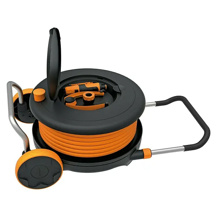 Fiskars Schlauchwagen Waterwheel - Kunststoff, 20 m, 13 mm (½″) - Linke Seitenansicht