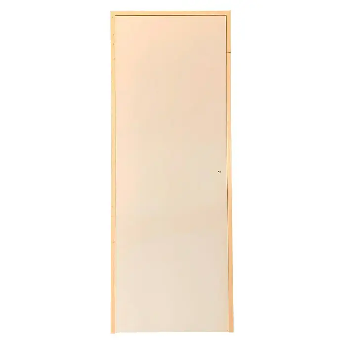 Puerta interior prepintada Lisa - 62,5 x 203 cm, Derecha, Alveolar, Ciega