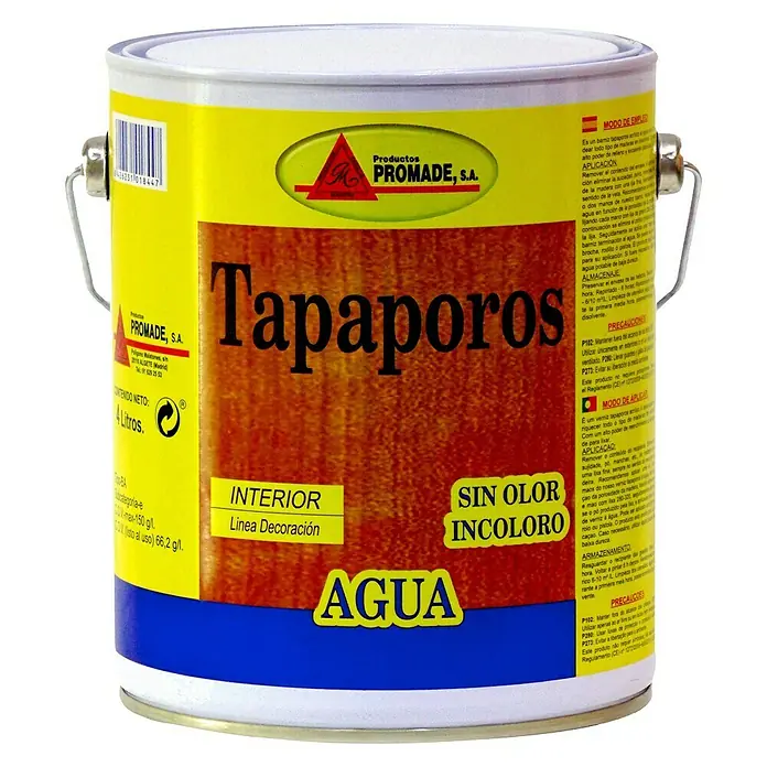 Barniz para madera Tapaporos - Incoloro, 4 l, Mate