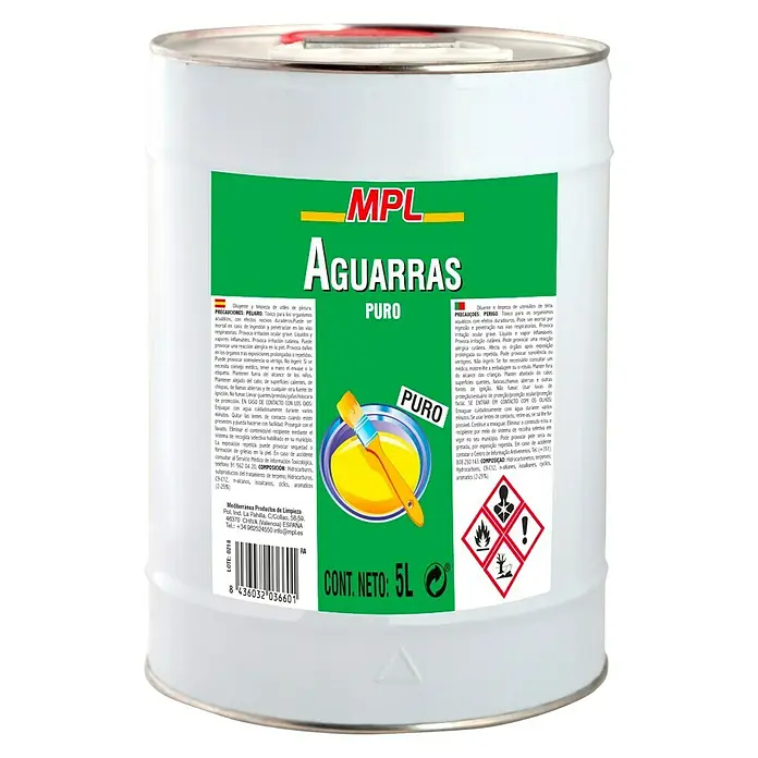MPL Disolvente líquido Aguarrás puro - 5 l