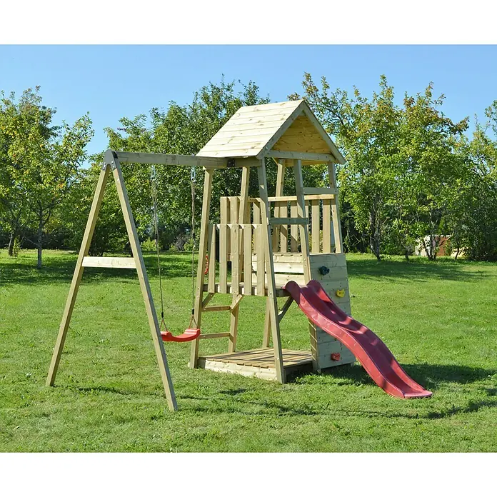 Wendi Toys Kinderspielturm Panda - 290 x 270 cm - Stimmungsaufnahme