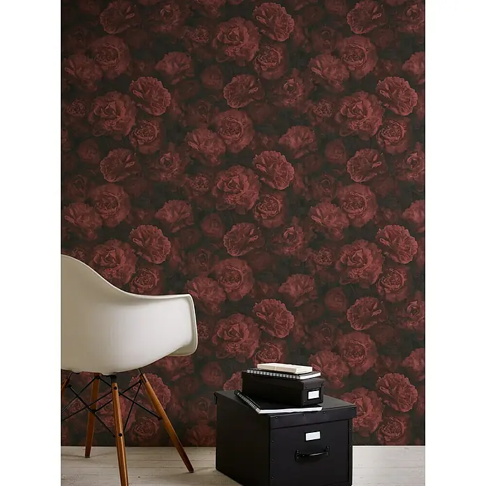AS Creation Neue Bude 2.0 ED II Vliestapete Barockrose - Rot, Floral, 10,05 x 0,53 m - Stimmungsaufnahme