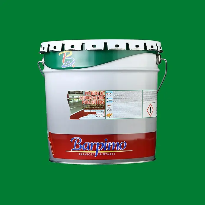Barpimo Pintura para suelos al clorocaucho - Verde, 15 l, Mate sedoso